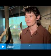 Ro Robertson talking to Studio International at the opening of The Ribs Begin to Rise at Northern Gallery for Contemporary Art, Sunderland, July 2025.