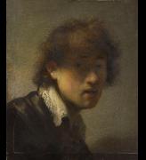 Rembrandt van Rijn (1606–69). Self-Portrait, 1629. Oil on oak panel, 15.5 x 12.7 cm. Bayerische Staatsgemäldesammlungen, Alte
Pinakothek, Munich.