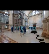 Verena Melgarejo Weinandt, Weaving Connections, 2026. Exhibition view, Tide of Returns, Ocean Space, Venice. Commissioned and produced by TBA21–Academy. Photo: Jacopo Salvi.