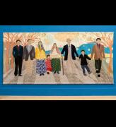 Małgorzata Mirga-Tas, Maria’s Romani Family, 2022. We won’t stay silent any longer. Part of The Dead Don’t Go Until We Do, 2026. Exhibition view, Talbot Rice Gallery, the University of Edinburgh. Photo: Sally Jubb