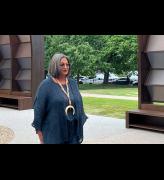 Marina Tabassum at the opening of A Capsule in Time, Serpentine Pavilion, London, 2025. Photo: Veronica Simpson.