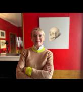 Alison Watt speaking to Studio International at the opening of her exhibition From Light at Pitzhanger Manor & Gallery, London, 2025. Photo: Martin Kennedy.