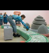 Rafał Zajko, Denim, 2025. Performance in collaboration with
Contemporary Elders and Agnieszka Szczotka at Focal Point
Gallery, Southend-on-Sea, 2025. Photo: Amber Merry.