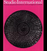 Studio International, November 1969, Volume 178 Number 916. Cover design baed on a photograph of quartz sand vibrated at 16,000 cycles per second. Photograph by Christiaan Stuten.