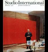 Studio International, February 1970, Volume 179 Number 919. The cover design, showing Barnett Newman in his studio, is taken from a photograph by Alexander Liberman.