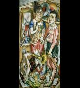 Max Beckmann. Carnival 1920. Oil on canvas, 186.4 x 91.8cm. Courtesy of Tate with assistance from the National Art Collections Fund and Friends of the Tate Gallery and Mercedes-Benz (UK)Ltd 1981. Copyright DACS 2002
