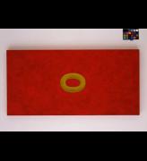 Donald Judd, <em>Untitled</em> 1962. Cadmium red oil on liquitex and sand on masonite with yellow plexiglass. 122 x 243.8 6.4 cm. San Francisco Museum of Modern Art. ARTS© 2004 Judd Foundation/ Licensed by VAGA, New York/DACS, London