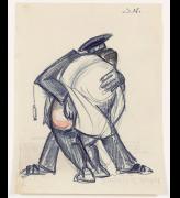 Sergei Eisenstein. Untitled, c1931. Coloured pencil on paper, 10.67 x 8.27 in (27.1 x 21 cm). Private collection. Courtesy Alexander Gray Associates, New York and Matthew Stephenson, London.