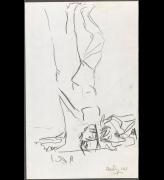 Georg Baselitz. Mann am Baum abwärts (Man on a Tree Downwards), 1968/69. Charcoal on paper. Presented to the British Museum by Count Christian Duerckheim. Reproduced by permission of the artist. © Georg Baselitz.