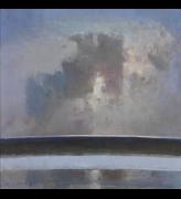 Fred Cuming RA. <em>Winter Sea.</em> Oil on board, 76.2 x 76.2 cm (30 x 30 inches).