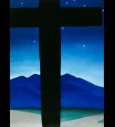 Georgia O’Keeffe. Black Cross with Stars and Blue, 1929. Oil paint on canvas, 101.6 x 76.2 cm. Private collection. © 2016 Georgia O'Keeffe Museum/ DACS, London.