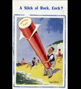 Donald McGill. <em>A Stick of Rock, Cock?</em>, 1952. The British Cartoon Archive, University of Kent. © Donald McGill Archive.