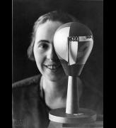 Sophie Taeuber-Arp with Dada-Head, Zurich, 1920. Photo: Nic Aluf. © Stiftung Arp e.V., Berlin/Rolandswerth.