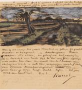 Vincent van Gogh. Letter 252 from Vincent van Gogh to Theo van Gogh: Pollard Willow, c. 1 Aug 1882. Letter, 13.8 x 13.4 cm. Van Gogh Museum, Amsterdam (Vincent van Gogh Foundation).