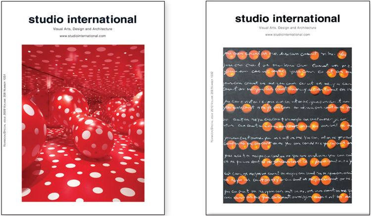 Studio International Yearbooks, 2009 and 2010.