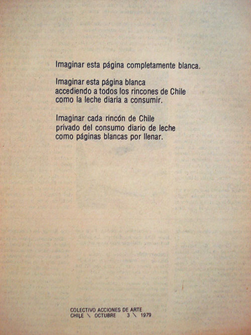 CADA, Colectivo Acciones de Arte. Para no morir de hambre en el arte (Not to starve in art), 1979. Documentation.
