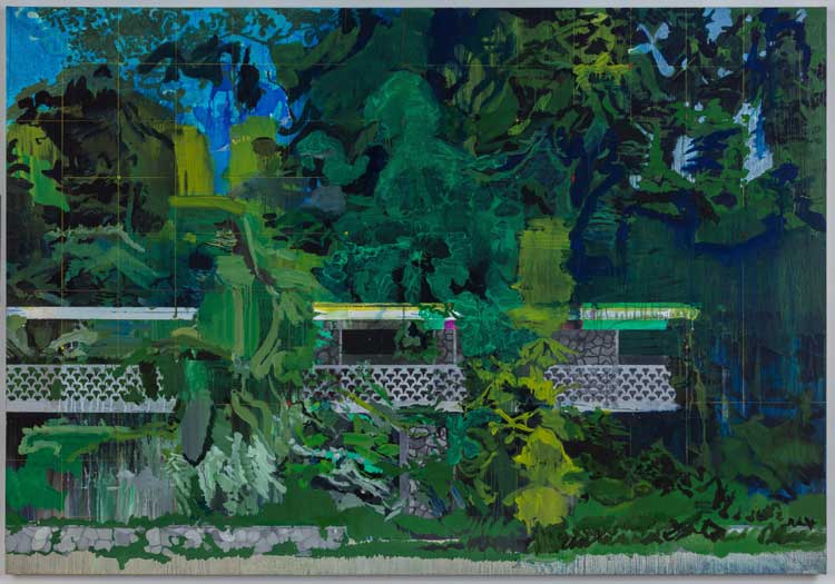 Hurvin Anderson, Limestone Wall, 2020. Private Collection. © Hurvin Anderson. Courtesy the artist and Thomas Dane Gallery. Photo: Richard Ivey.