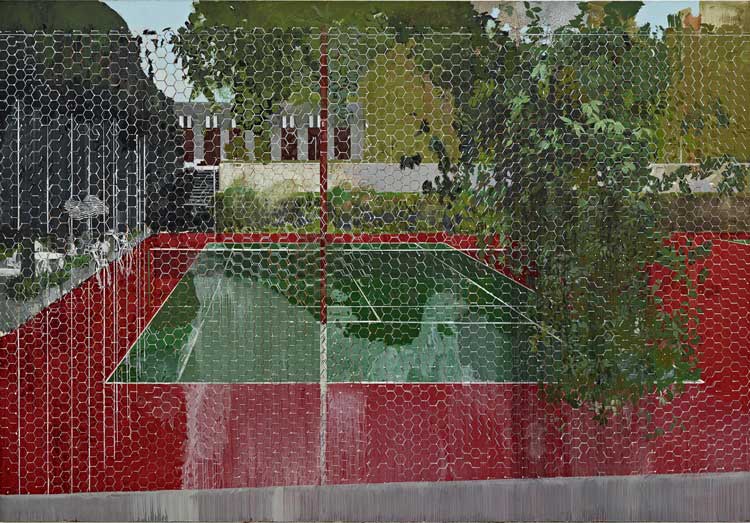 Hurvin Anderson, Country Club: Chicken Wire, 2008. Private Collection. © Hurvin Anderson. Courtesy the artist and Thomas Dane Gallery. Photo: Richard Ivey.