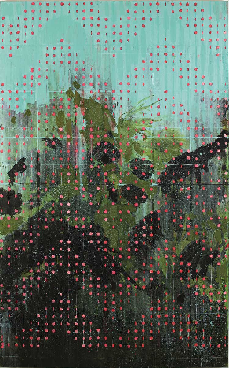 Hurvin Anderson, Beaded Curtain (Red Apples), 2010. © Hurvin Anderson. Courtesy the artist and Thomas Dane Gallery. Photo: Richard Ivey.