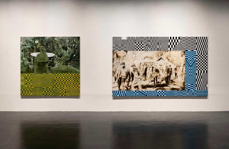 Sawangwongse Yawnghwe, installation view, National Museum Cardiff, Artes Mundi 11, 2025-26. Photo: Robin Maggs.