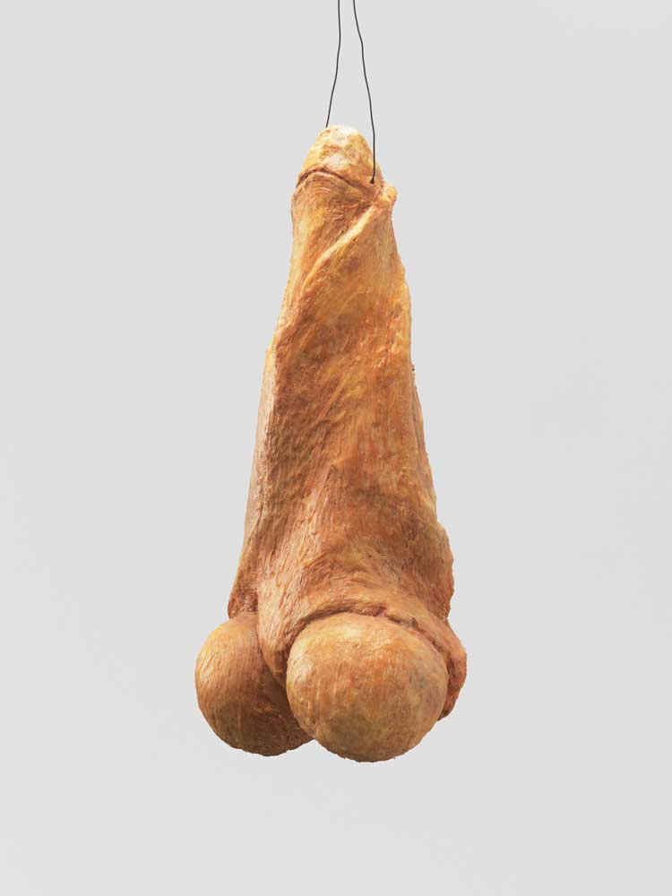 Louise Bourgeois, Fillette (Sweeter Version), 1968-99 (cast 2006). Pigmented urethane rubber, 59.7 × 26.7 × 19.7 cm, The Easton Foundation, New York. © The Easton  Foundation / VAGA at ARS, NY and DACS, London 2025. Photo: Christopher Burke.