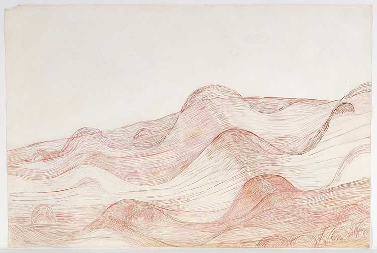 Louise Bourgeois, Untitled, 1971, Watercolour and charcoal on paper, 66 x 99.1 cm. © The Easton Foundation / VAGA at ARS, NY and DACS, London 2025. Photo: Christopher Burke.