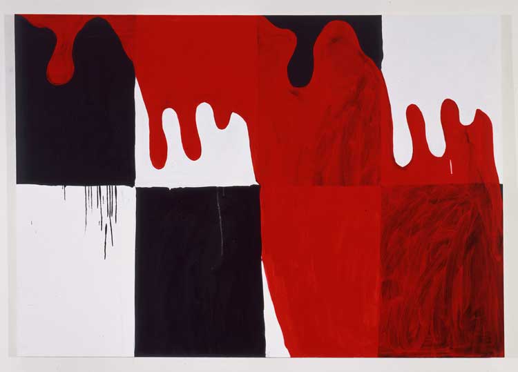 Mary Heilmann, Jack of Hearts, 2005. Oil on canvas, 42 x 60 x 1 1/2 in. Private collection, Los Angeles © Mary Heilmann. Courtesy the artist, 303 Gallery, New York, and Hauser & Wirth. Photo: Oren Slor.