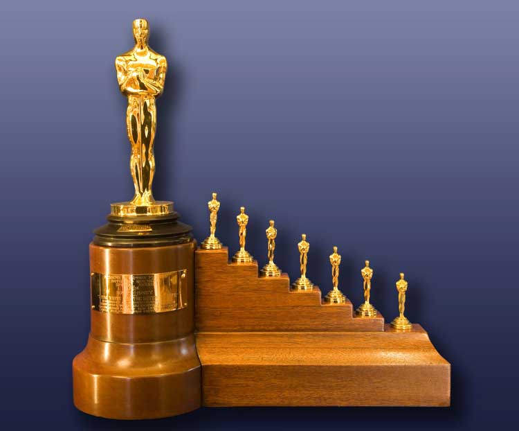 Walt Disney’s Honorary Academy Award for Snow White and the Seven Dwarfs, from the Academy Motion Pictures Arts and Sciences. Photo: Jim Smith, courtesy The Walt Disney Family Museum.