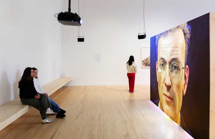 Ed Atkins, The Worm, 2021, installation view, Tate Britain, 2 April – 25 August 2025. © Tate Photography (Josh Croll).