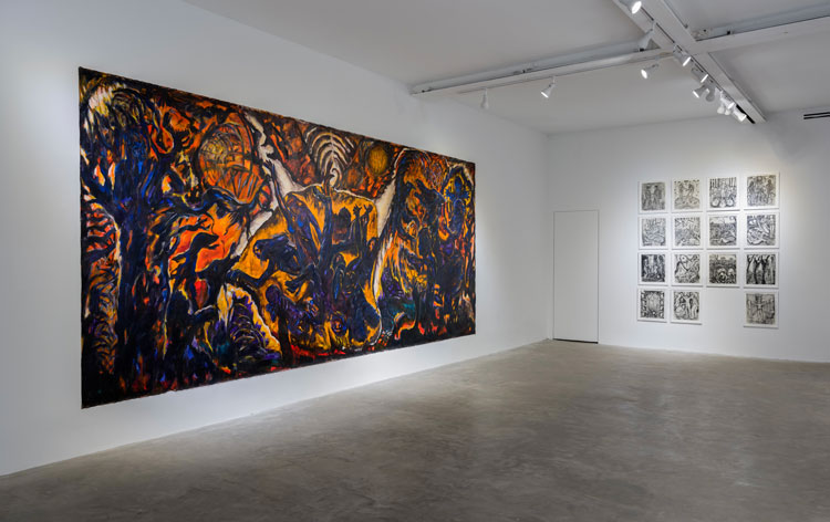 Nabil Kanso: Endless Night, installation view, Institute for Arab and Islamic Art (IAIA), 30 April - 24 August 2024. Image courtesy of IAIA.