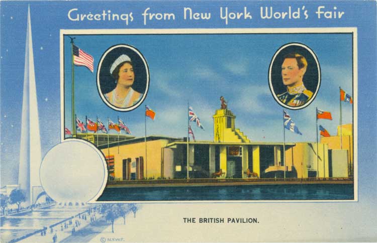 A set of commemorative postcards was produced by the World’s Fair to mark the occasion and to extend the hand of ‘peace and friendship’ more widely.