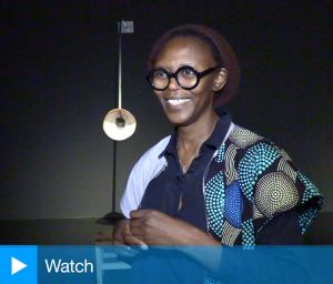 Anawana Haloba speaking to Studio International at the opening of Artes Mundi 11, National Museum Cardiff, 2025. Photo: Martin Kennedy.