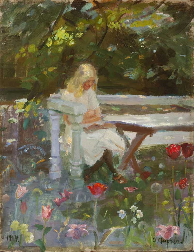 Anna Ancher, A Girl in the Garden in Summertime. Skagen, 1914. Image courtesy of Skagens Museum.