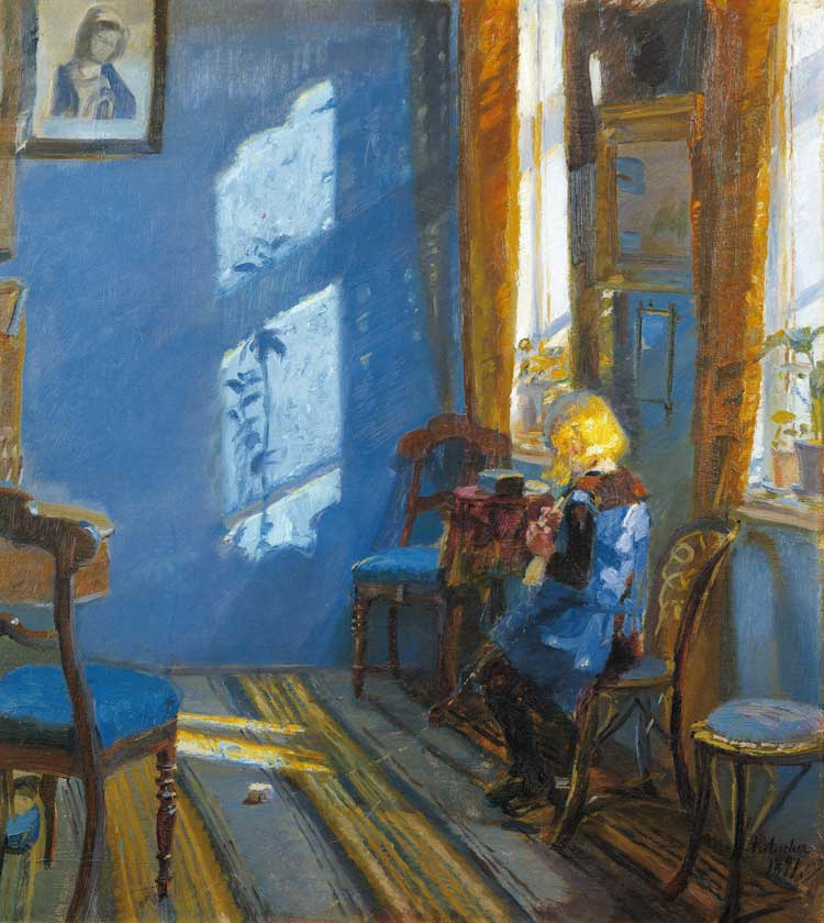 Anna Ancher, Sunlight in the blue room, 1891. Oil on canvas. Image courtesy of Skagens Museum.