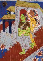 K. G. Subramanyan, Untitled, c1950s. Gouache on paper. Taimur Hassan Collection. Photo: Justin Piperger. © Uma Padmanabhan.