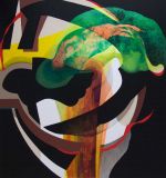 Carrie Moyer, Flamethrower, 2010. Acrylic and glitter on canvas, 76 1/2 x 71 1/2 in. The Speyer Family Collection, New York © 2025 Carrie Moyer. Courtesy the artist and Alexander Gray Associates, New York.