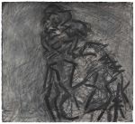 Frank Auerbach. J.Y.M., 1988-89. Charcoal, chalk, India ink on paper, 32 3/4 x 36 in (83 x 91.5 cm). Private Collection. © The Estate of Frank Auerbach. Courtesy Michael Werner Gallery.