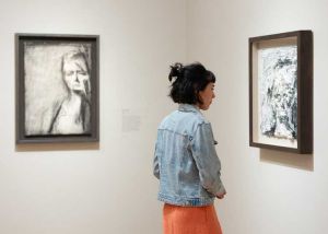 Frank Auerbach: The Charcoal Heads, installation view, The Courtauld Gallery. Photo: Fergus Carmichael.