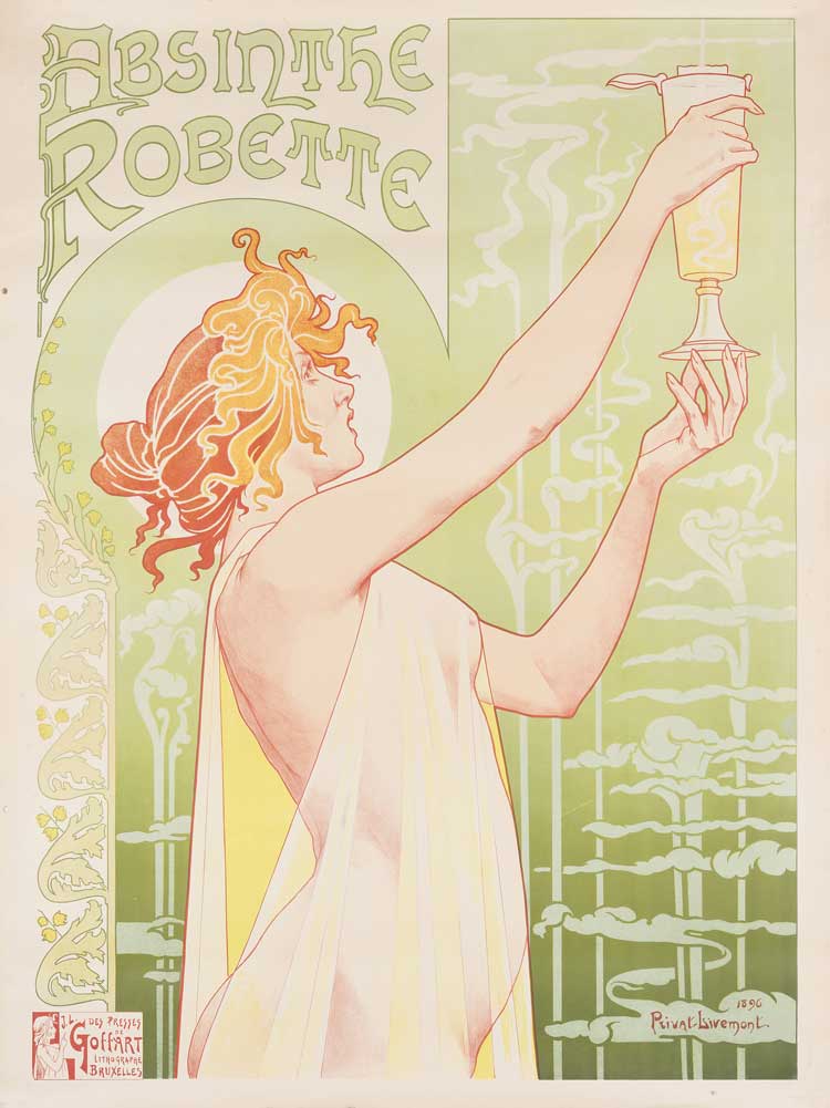 Henri Privat-Livemont, Absinthe Robette, 1896. Collection Paul and Diana Tauchner. Photo: ADER/E. Robin/E Brossette.