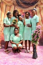 Ruth Ossai, Student nurses Alfrah, Adabesi, Odah, Uzoma, Abor and Aniagolum. Onitsha, Anambra state, Nigeria, 2018. Photograph, inkjet print on paper, 101.6 × 67.3 cm. © Ruth Ginika Ossai.