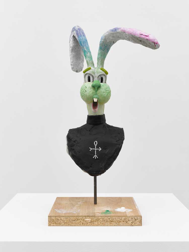 David Altmejd, 2022. Expanding foam, epoxy, acrylic paint, glass rhinestones, quartz, coloured pencil, pencil, steel and wood, 76.2 x 40.6 x 38.1 cm (30 x 16 x 15 in). © the artist. Photo: © White Cube (Theo Christelis).