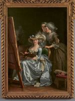 Page 183. Adélaïde Labille-Guiard, Self-Portrait with Two Pupils, Marie Gabrielle Capet and Marie Marguerite Carreaux de Rosemond, 1785. Oil on canvas, 210.8 x 151.1 cm (83 x 59 1/2 in). The Metropolitan Museum of Art, New York. Gift of Julia A. Berwind, 1953.