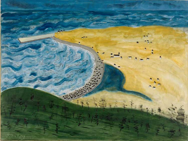 Milton Avery, Little Fox River, 1942. Oil on canvas, 91.8 x 122.2 cm. Collection Neuberger Museum of Art, Purchase College, State University of New York. Gift of Roy R. Neuberger. Photo: Jim Frank. © 2022 Milton Avery Trust / Artists Rights Society (ARS), New York and DACS, London 2022.