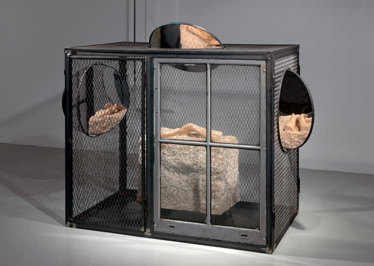 Louise Bourgeois, Cell IX, 1999. Steel, marble, glass, mirrors, 213.4 x 254 x 132.1 cm. Courtesy D.Daskalopoulos Collection. © The Easton Foundation/VAGA at ARS, NY and DACS, London 2021.