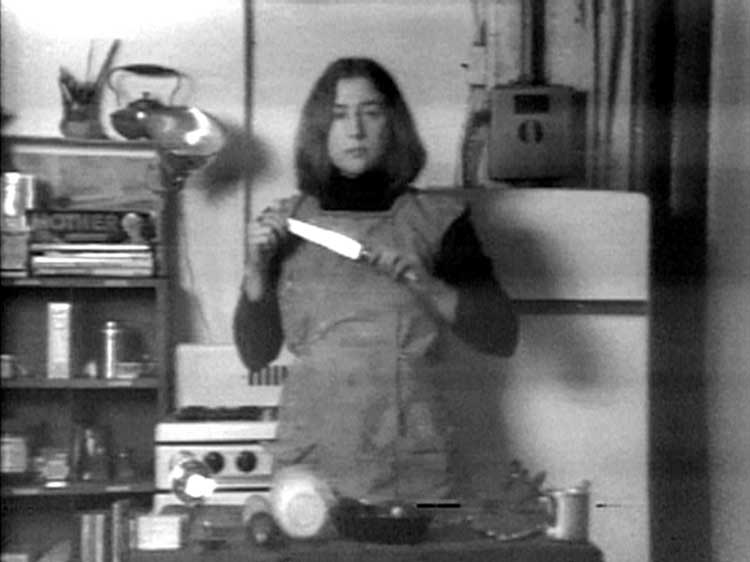 Martha Rosler, Semiotics of the Kitchen, 1975. Film, black-and-white, sound, 6:09 mins. Courtesy of Martha Rosler and Electronic Arts Intermix (EAI), New York.