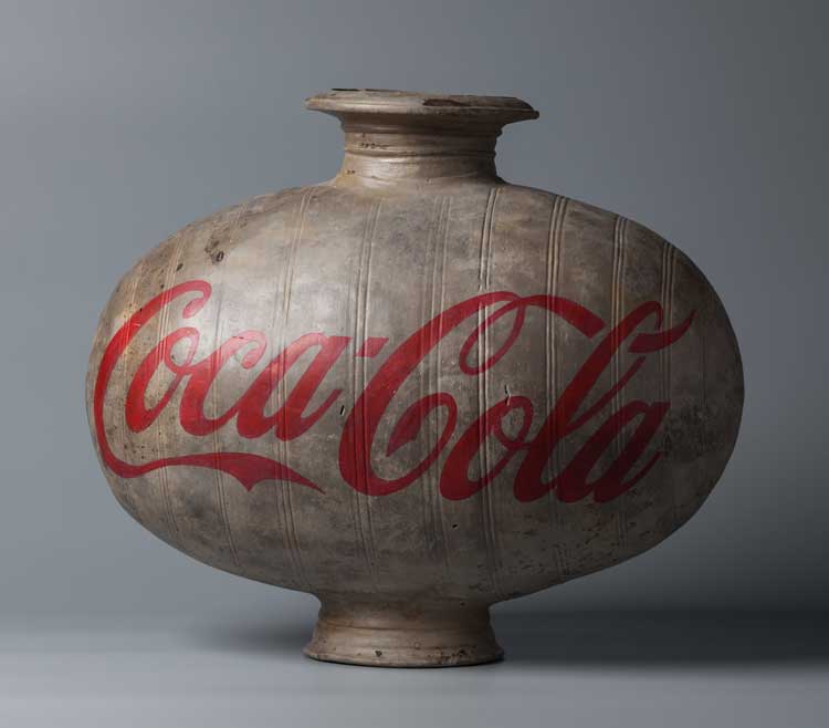 Ai Weiwei, Han Dynasty Urn with Coca-Cola Logo, 2014. Courtesy Ai Weiwei Studio.