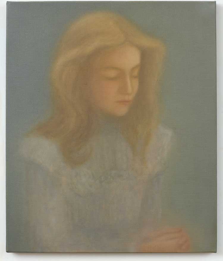 Chechu Álava. Girl Praying, 2021. Oil on linen, 55 x 46 cm. Image courtesy the artist.