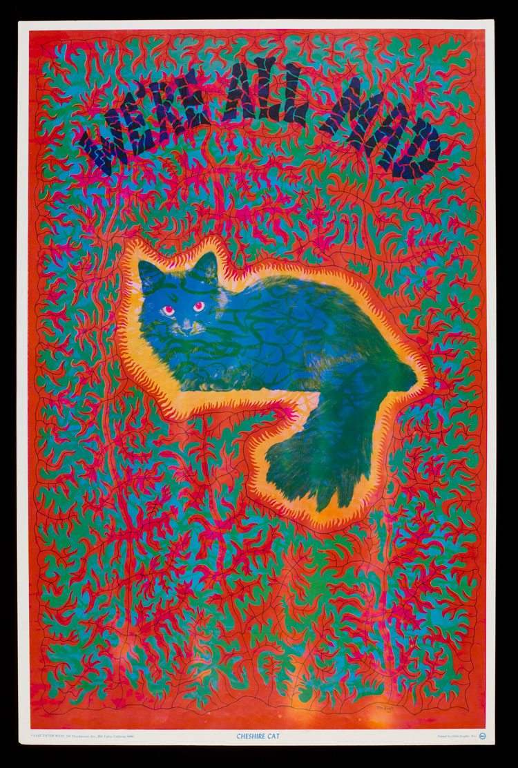 Joseph McHugh. Cheshire cat (psychedelic poster), 1967. Published by East Totem West. USA. Purchased through the Julie and Robert Breckman Print Fund. © Victoria and Albert Museum, London
