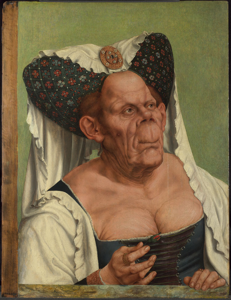 Quinten Massys. An Old Woman ('The Ugly Duchess'). The National Gallery, London. Bequeathed by Miss Jenny Louisa Roberta Blaker, 1947