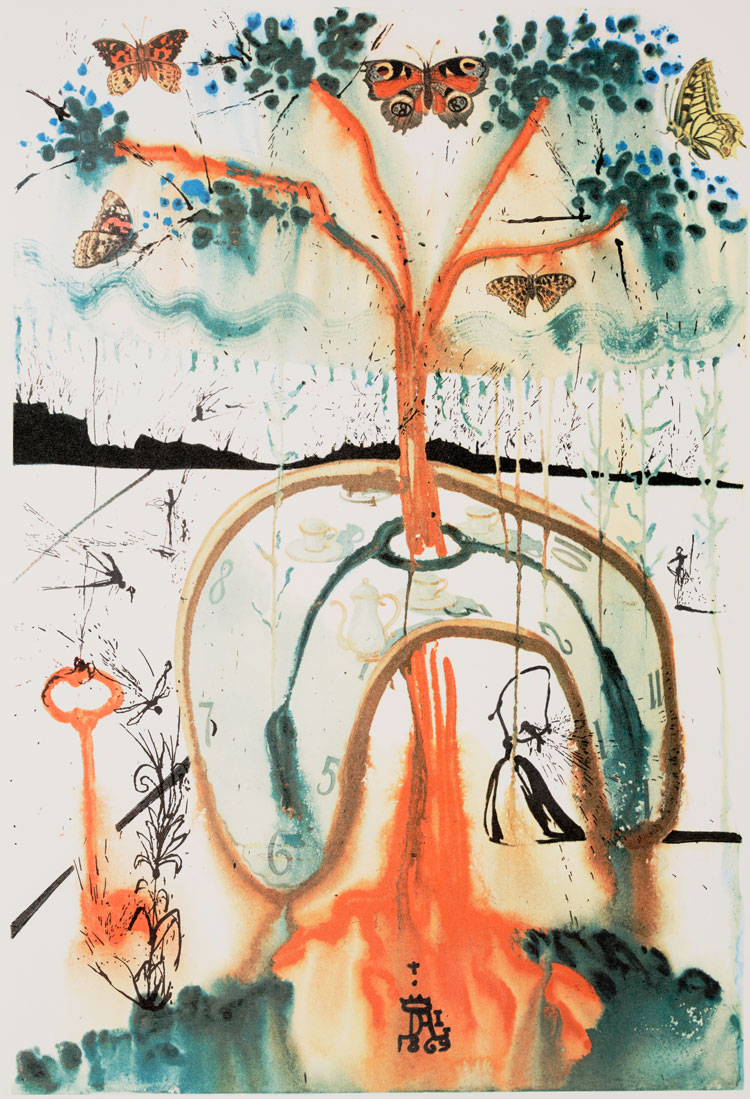 Salvador Dali. A Mad Tea Party, 1969. Salvador Dali, Fundació Gala-Salvador Dalí, DACS 2019. Dallas Museum of Art, gift of Lynne B. and Roy G. Sheldon, 1999.183.12_2